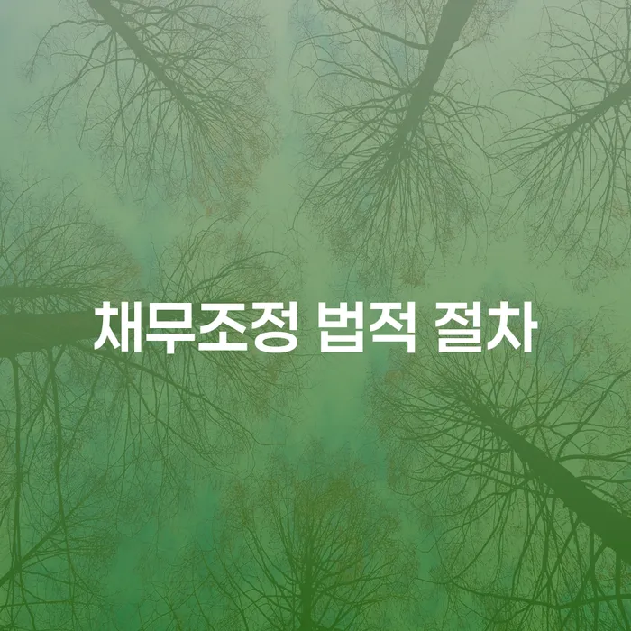 채무조정 법적 절차를 어떻게 시작해야 할까요?