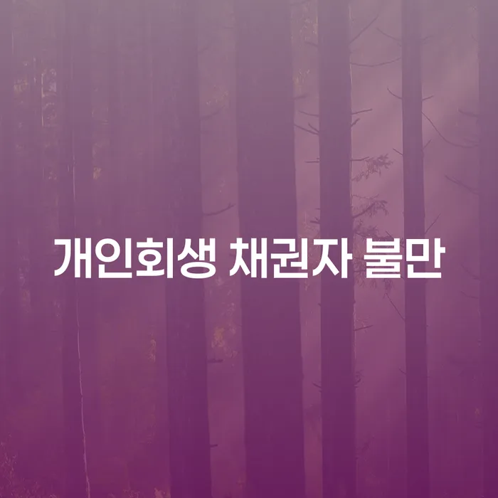 개인회생 채권자 불만: 왜 발생하고 어떻게 해결할 수 있을까요?