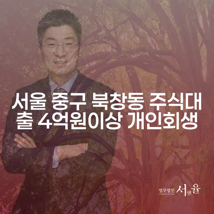 서울 중구 북창동 주식대출 4억원이상 개인회생, 실현 가능성은?